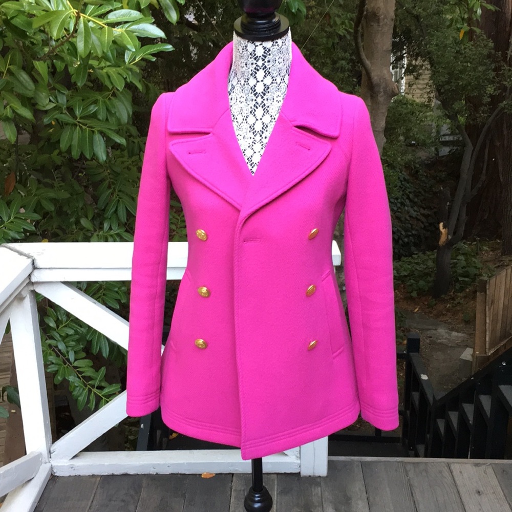 Jcrew Wool Coat Pink Sz 00